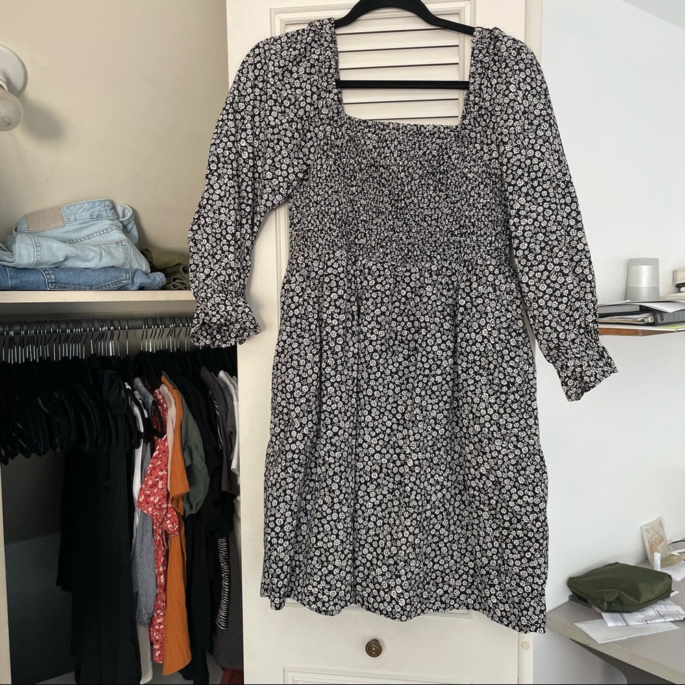Madewell lucie smocked dress